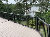 <b>Black Ultralox Aluminum Railing with Black Aluminum Balusters in Edgewater MD</b>